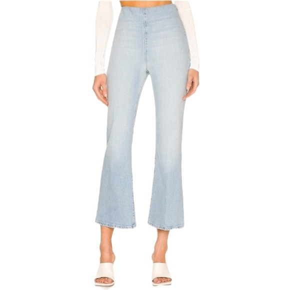 SPRWMN Los Angeles Pull On Wide Leg Flare Crop Jeans‎ Leggings Revolve Sz M - Picture 1 of 7